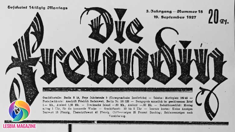 Le premier magazine lesbien de l’histoire : « Die Freundin » Le premier magazine lesbien de l’histoire : « Die Freundin »