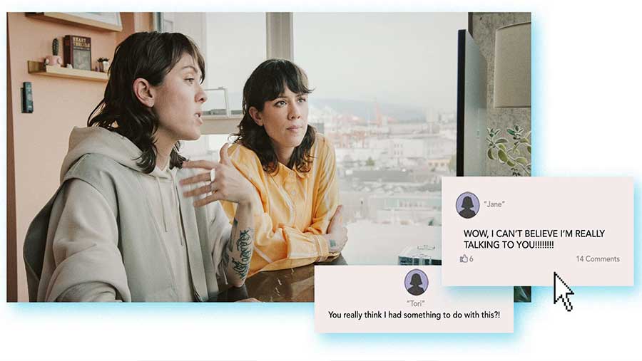 filmstill image filmstill Le double visage de la célébrité : L’histoire troublante de Tegan et Sara via Curve magazine