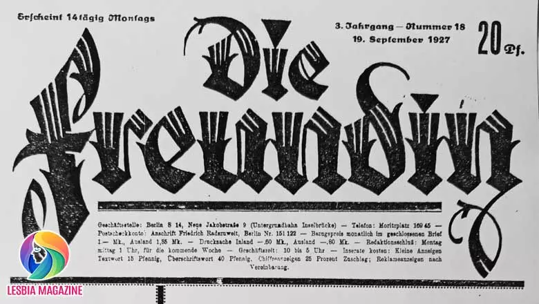 Le premier magazine lesbien de l’histoire : « Die Freundin »